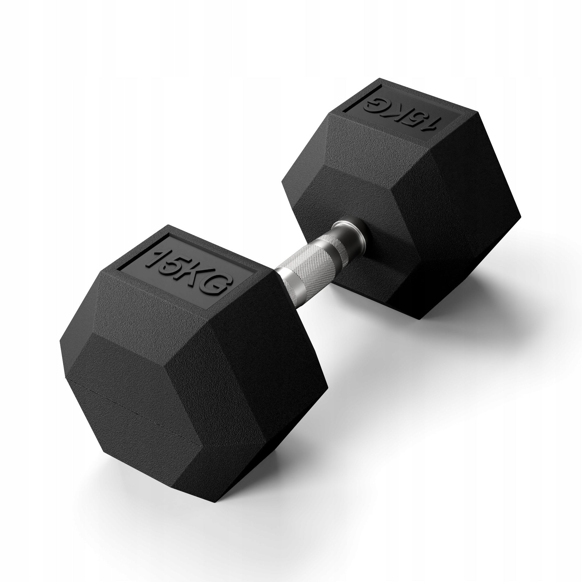 Dumbbells rubberized weights HEX 2x15 kg 4GRADE set of 30 kg for exercise Manufacturer code HEX-15-4G