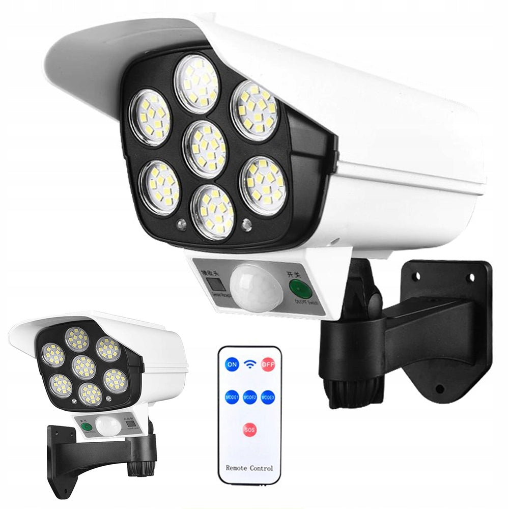 Dummy surveillance camera 77 LED Solar lamp dummy camera