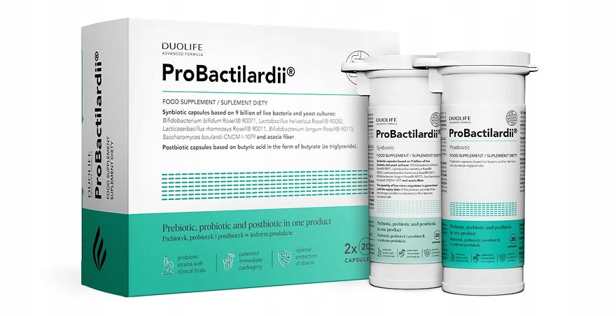 DuoLife ProBactilardii priobiotics 2 x 20 kaps.