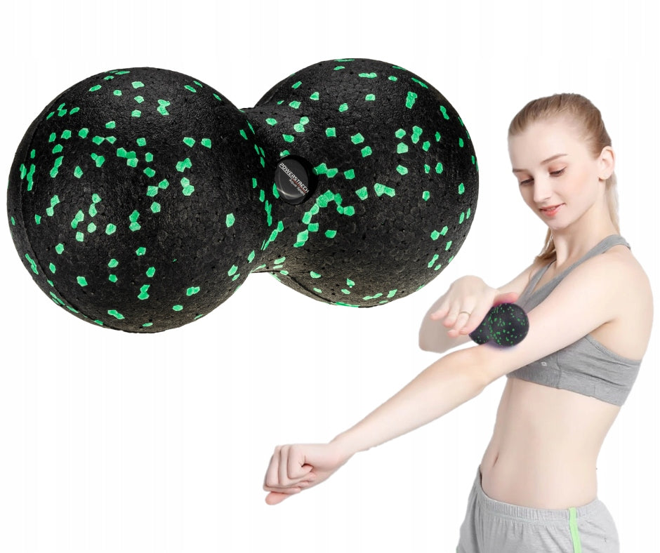 Duoball roller massage roller Aqua-Sport Powerstrech EPP Black Green