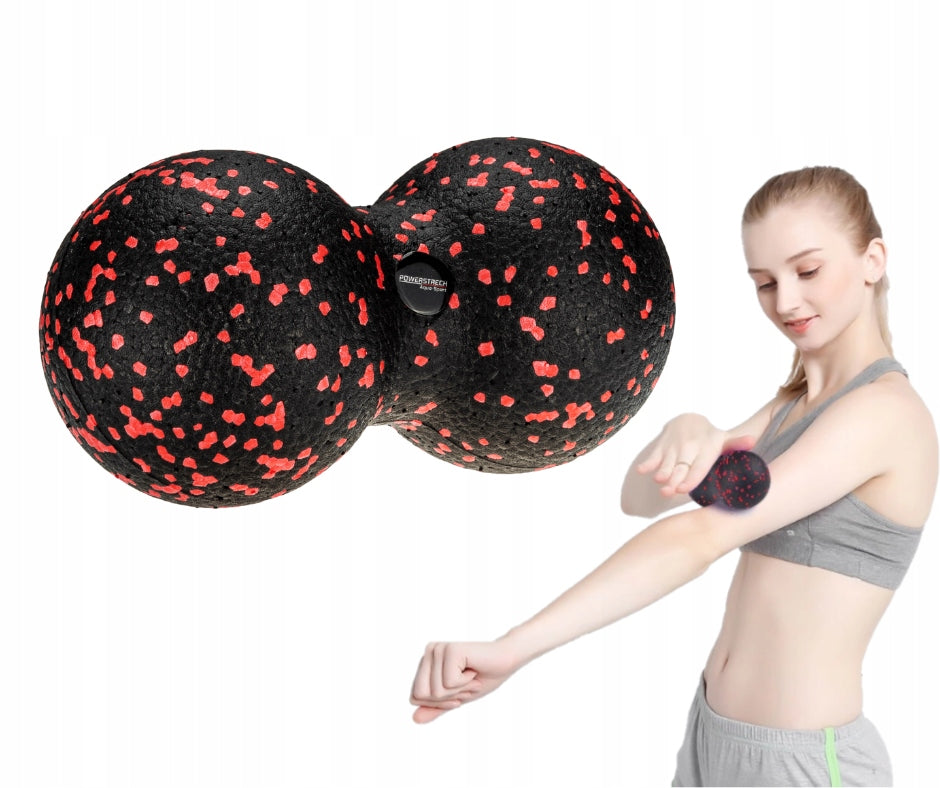 Duoball roller massage roller Aqua-Sport Powerstrech EPP Black-Red
