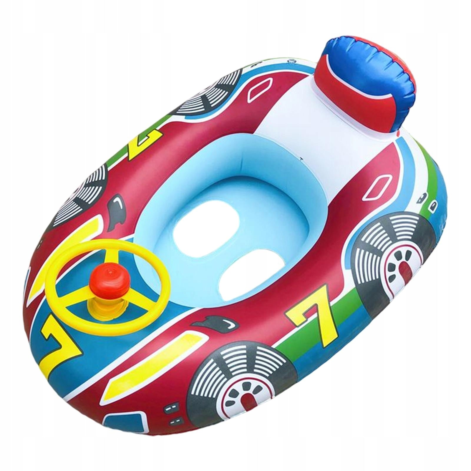 Durable Inflatable Car Shape Baby Swimming Rings Pool Float Seat Type2-Blue