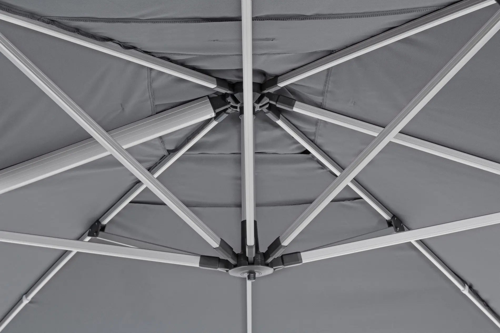 Durable Rectangular Garden Umbrella Bolzano Ibis 300x400 Grey Homms Kind with boom