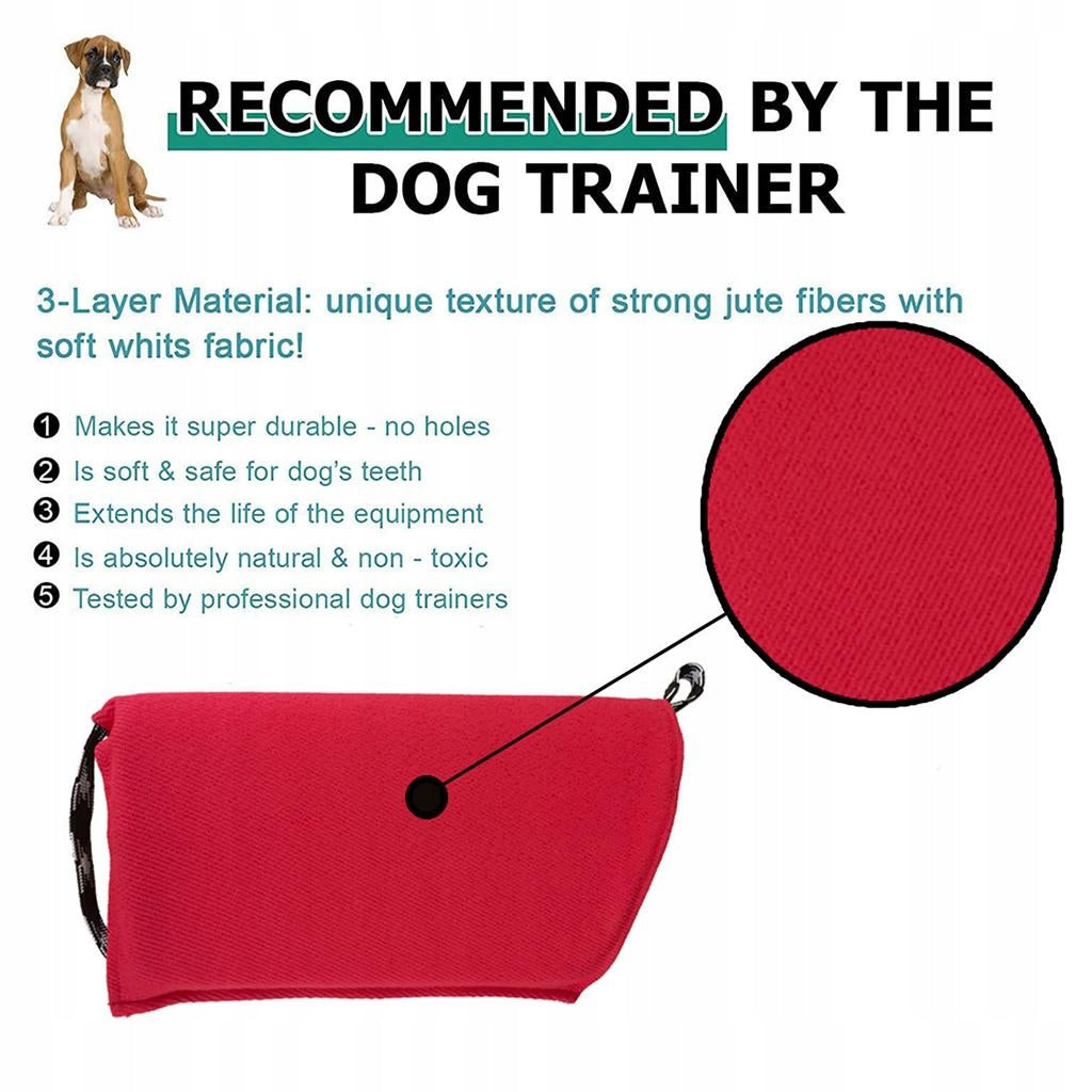 Durable Sleeve Jute Training Tugging Arm Professional for Puppy Agility red Packaging status original