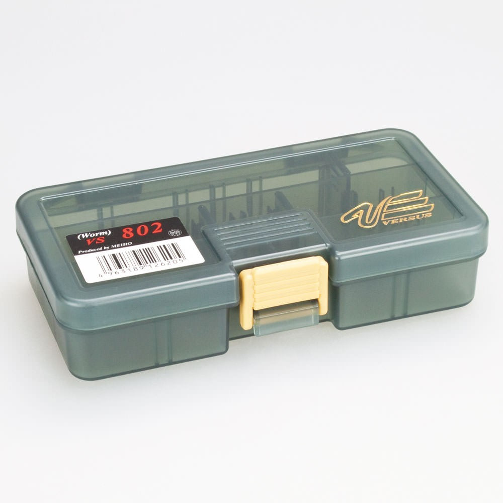 Durable Strong Fishing Box MEIHO VERSUS Worm Case VS-802 gun smoke