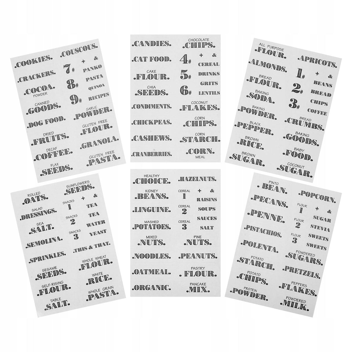 Durable Transparent Kitchen Labels for Containers and Spice Jars Manufacturer code 20806361