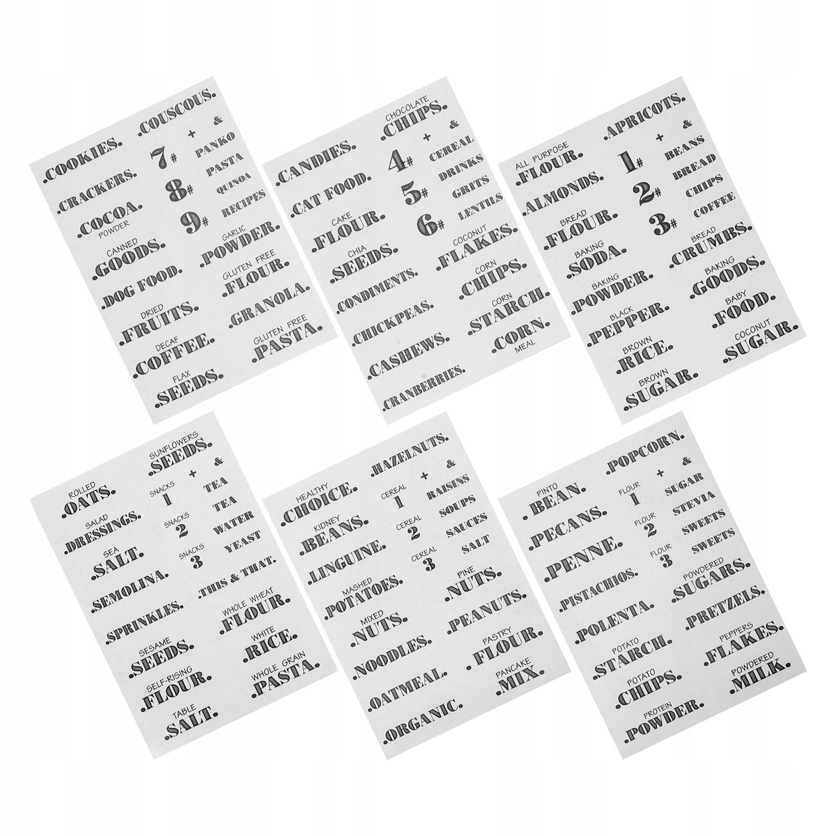 Durable Transparent Kitchen Labels for Containers and Spice Jars Manufacturer no brand