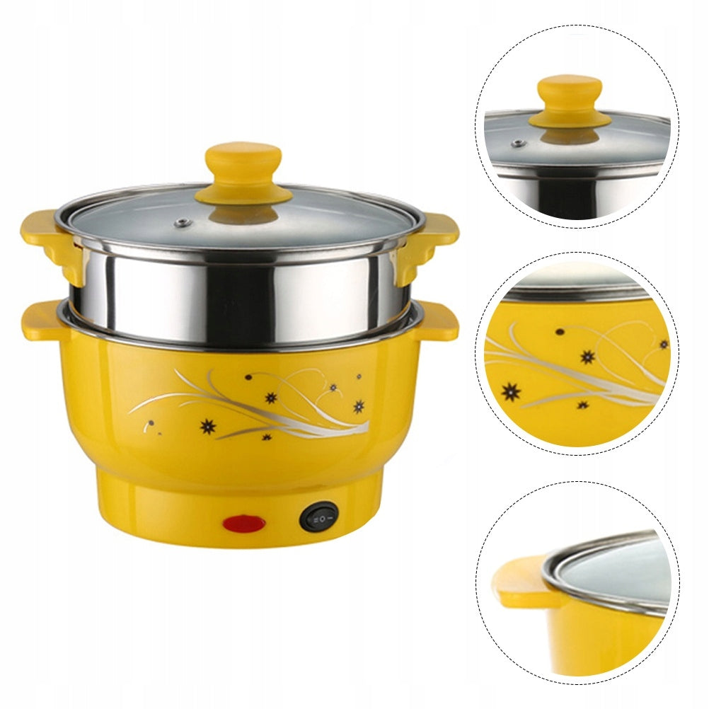 Durable Yellow Cooking Boiler Steam Pot for Home Kitchen Use Brand no brand