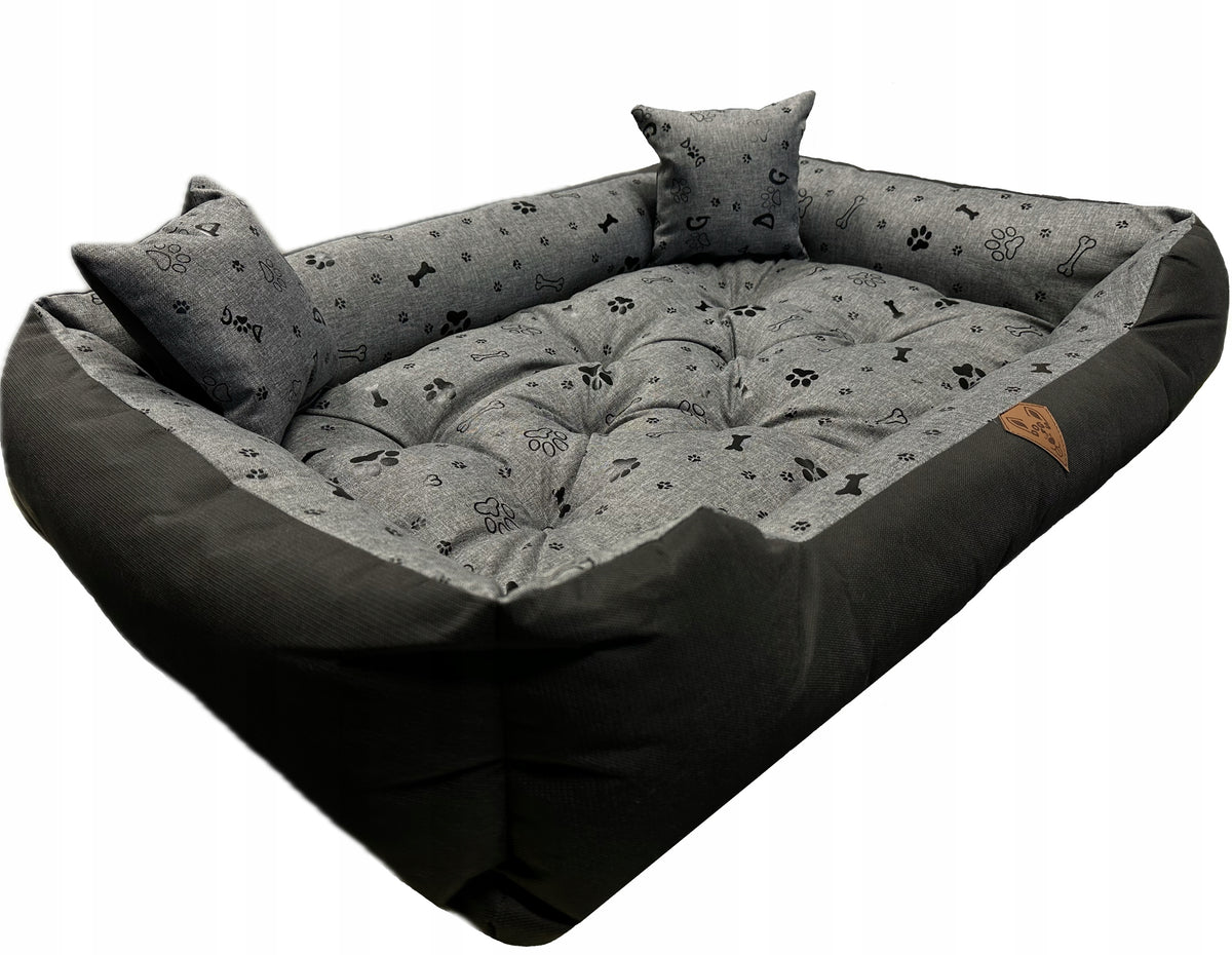 Durable dog bed BASIC 100x75 Dogs4Life BLACK BONES