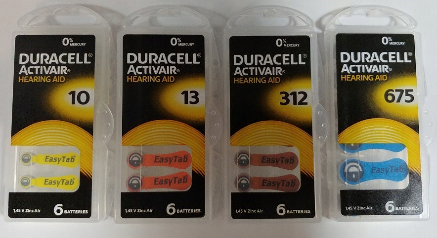 Duracell 13 Hearing Aid Batteries 6 Pieces Orange Medical device no