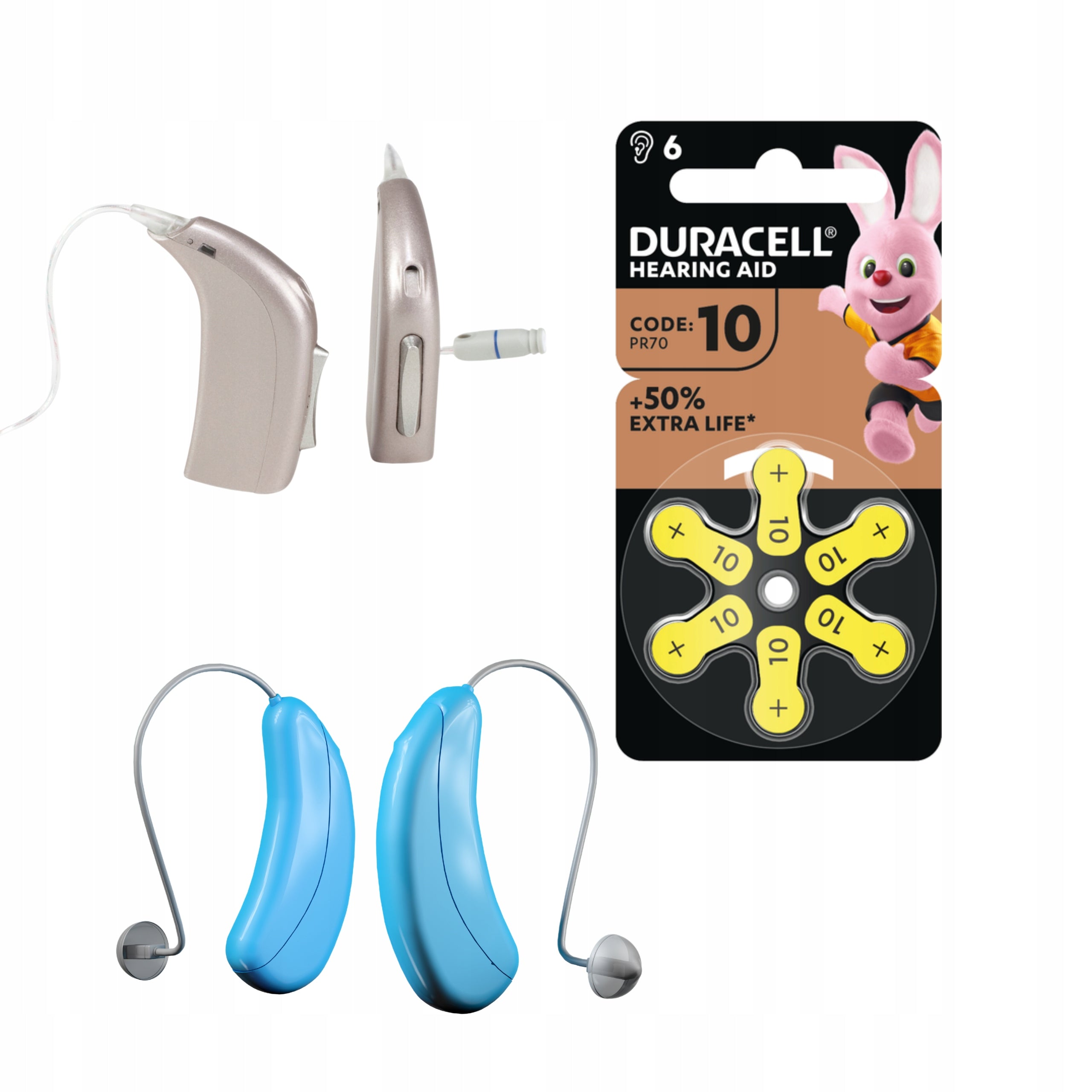 Duracell Batteries 10 For Hearing Aid Pr70 Zinc Air X6 Pcs.