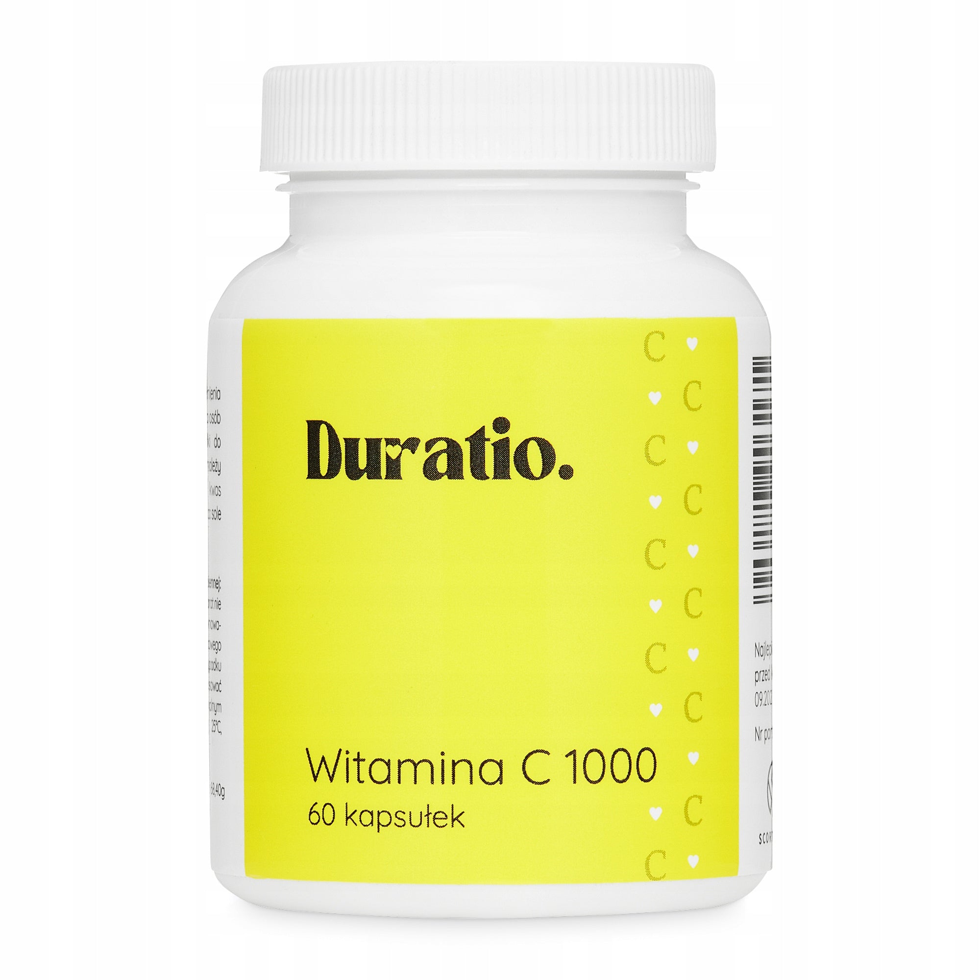 Duratio Vitamin C 1000 mg L-Ascorbic Acid Vitamin Life 60 Capsules Expiration date at least 1 year from the date of purchase