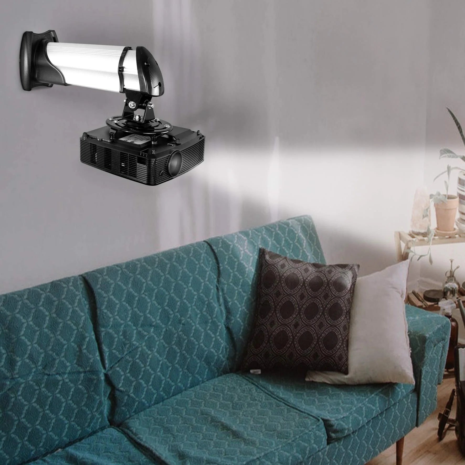 Duronic PB10XM Universal Wall Projector Mount White Adjustable Color gray