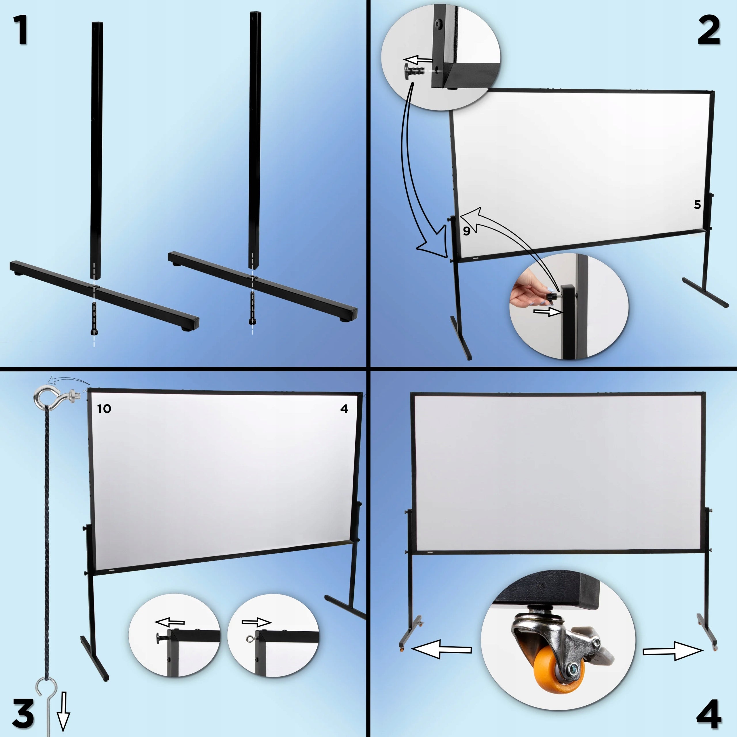 Duronic SFPS PARTS Stand for outdoor or indoor projection screen Model SFPS PARTS