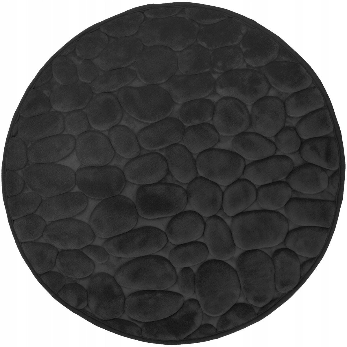 Duschy Bellarina Bathroom Rug 60x60 cm Round Black 767-20