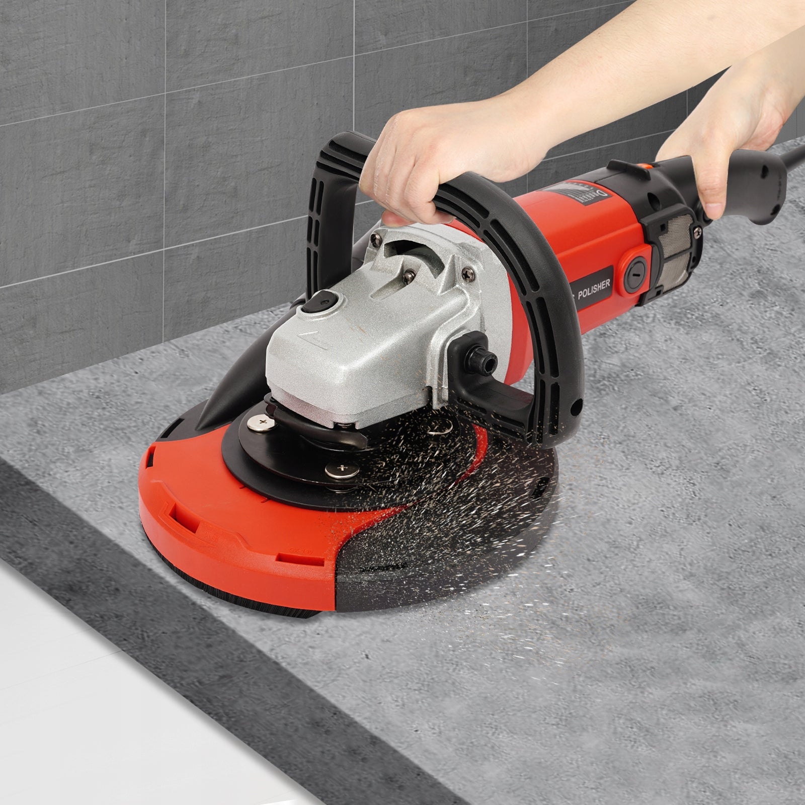 Dust-Free Grinding Machine, Electricity Concrete Grinder Set 1580W 230V Red Brand no brand
