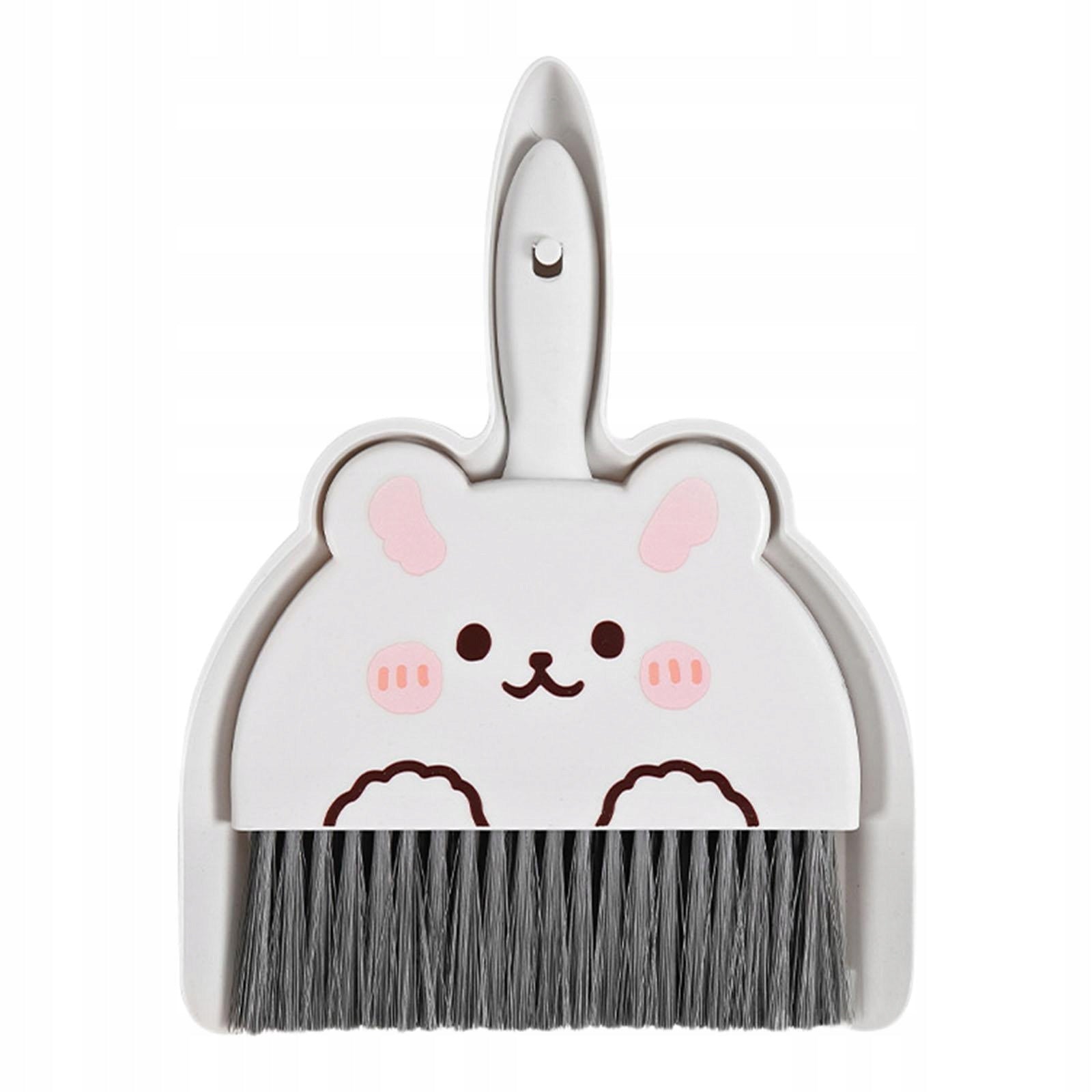 Dust Pan and Hand Broom Durable Convenient Little Housekeeping white bunny Packaging status original