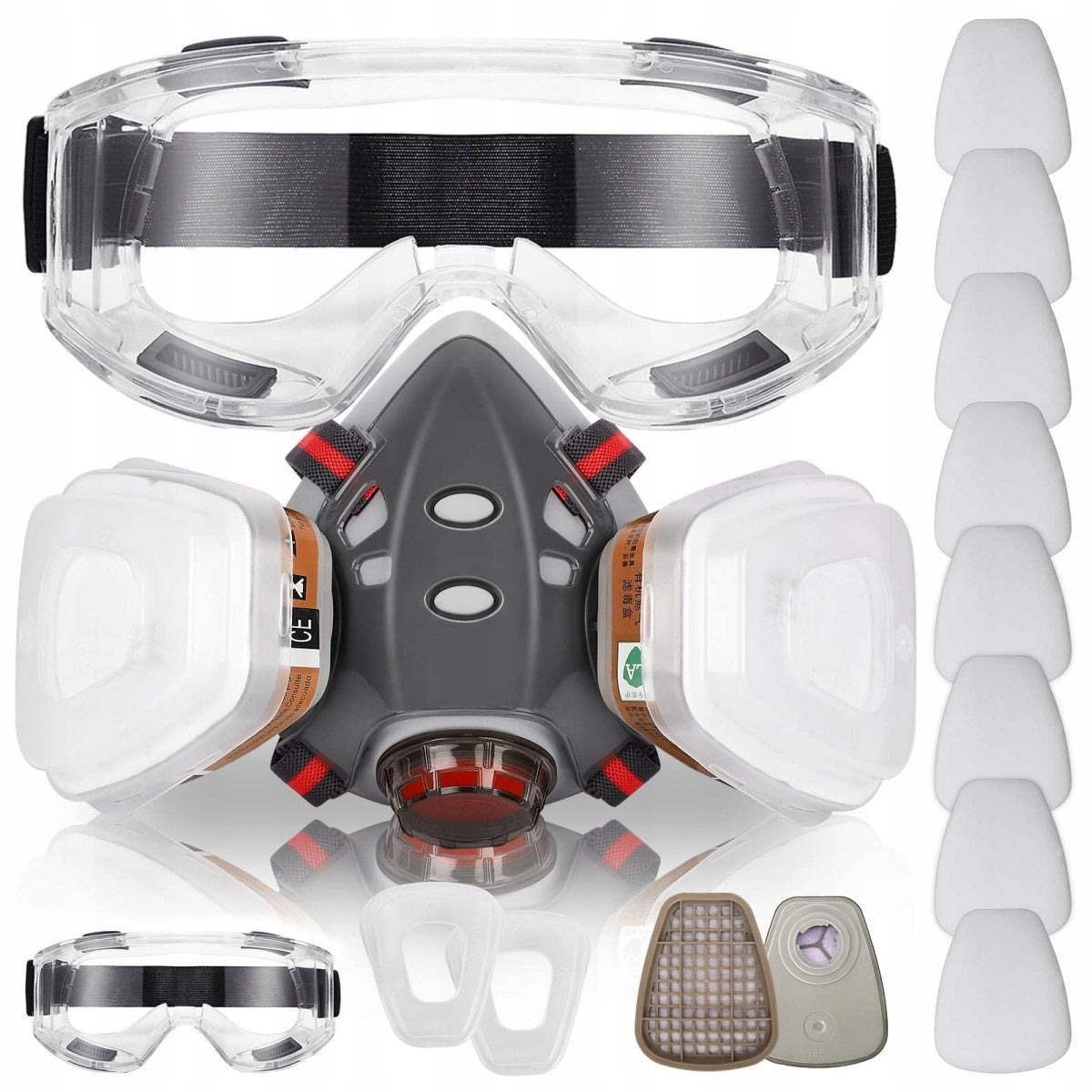 Dust Proof Protective Mask + Filters Refills Half Mask Set