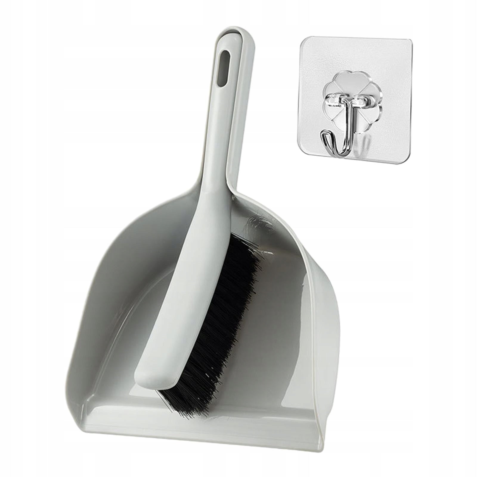 Dustpan and Brush Set Household Mini Hand Broom Set for Pet Nest Home grey