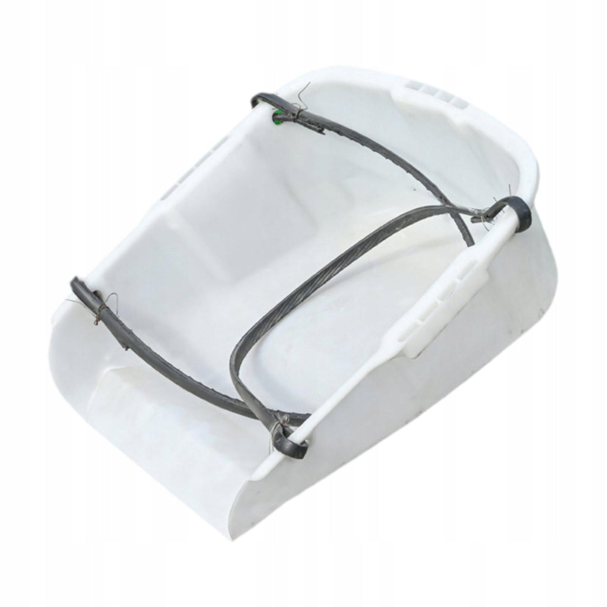 Dustpan with Handle Rope Portable Sweeping Supplies Farm Tool White