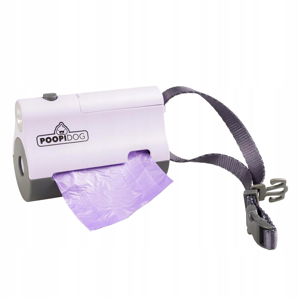 Duvo+ Feces Pouch Dispenser with Flashlight 9cm - Purple