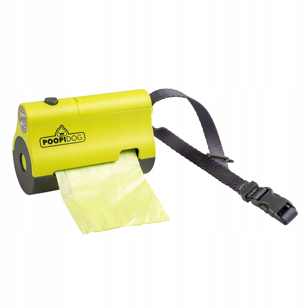 Duvo+ Feces Pouch Dispenser with Flashlight 9cm - Yellow