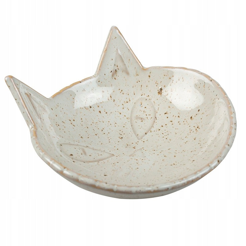 Duvoplus Cat Head Shaped Ceramic Bowl Light Blue
