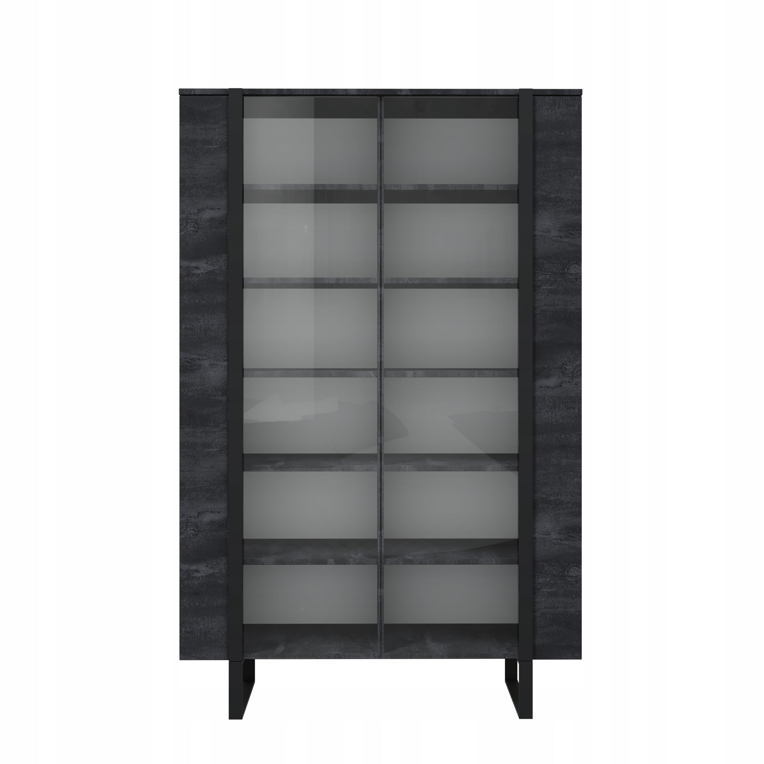 Vitrine Bogart Verica 120, schwarz 