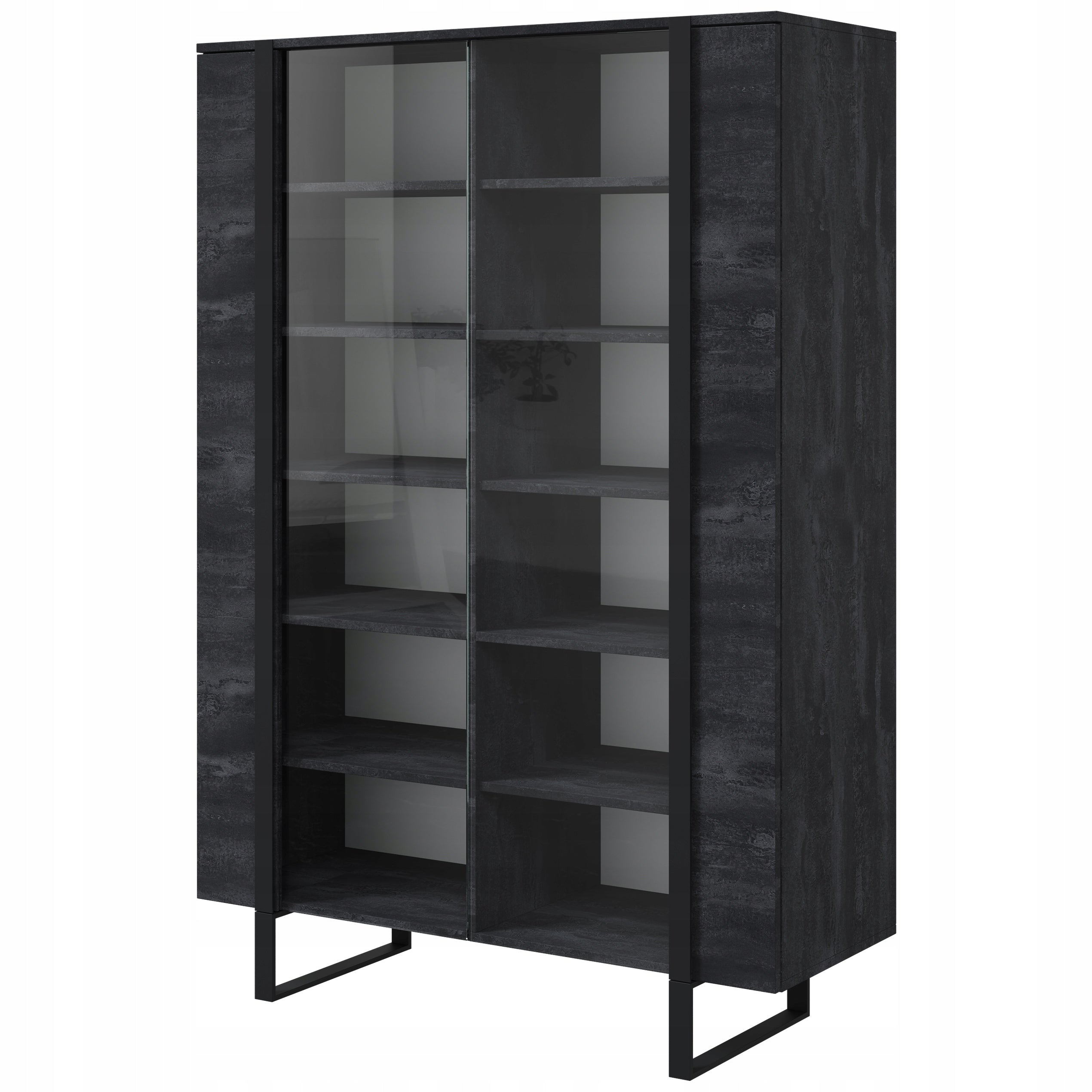 Vitrine Bogart Verica 120, schwarz 