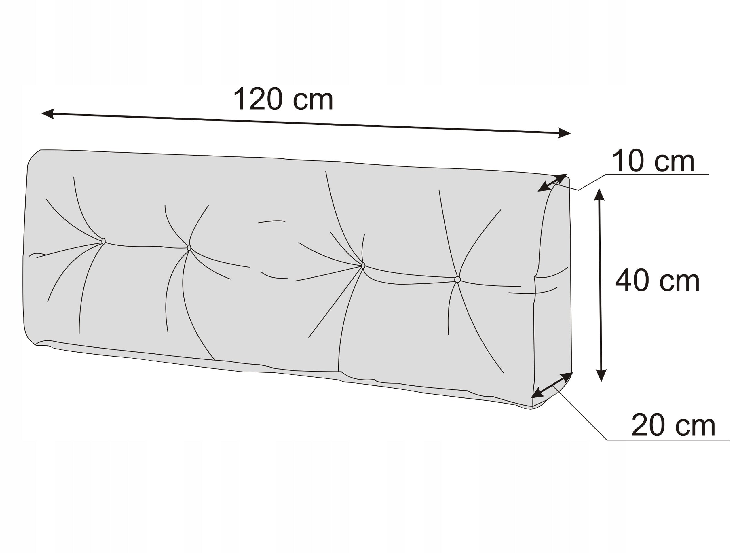 Rückenkissen für Palette Hobbygarden Leo 120x40cm, braun 