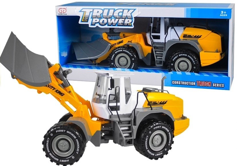 Ein großer Bulldozer mit beweglichen Gliedmaßen 