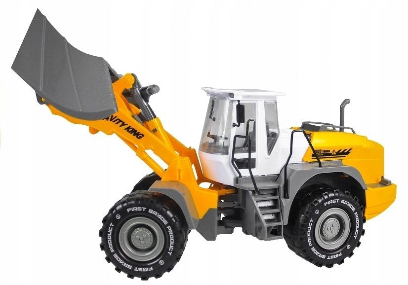 Ein großer Bulldozer mit beweglichen Gliedmaßen 