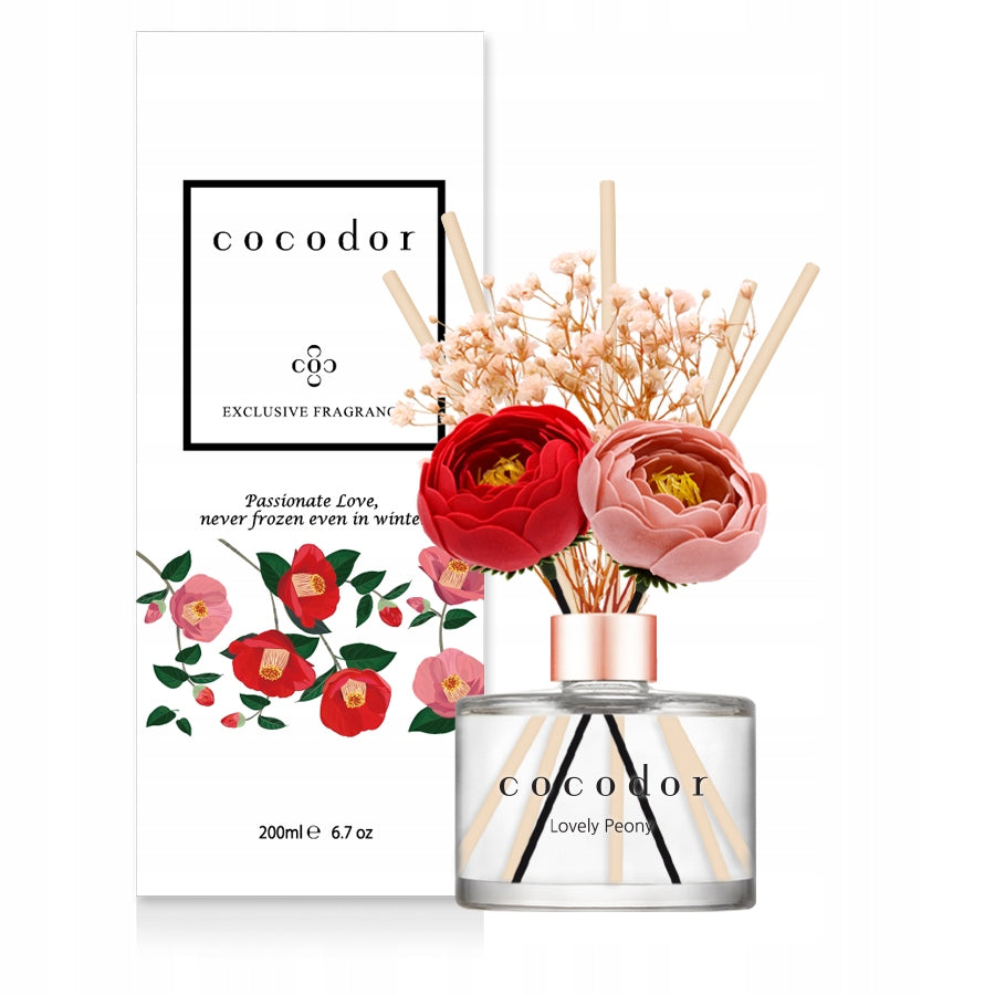 Raumduft mit Stäbchen Cocodor Camellia, Lovely Peony, 200 ml 
