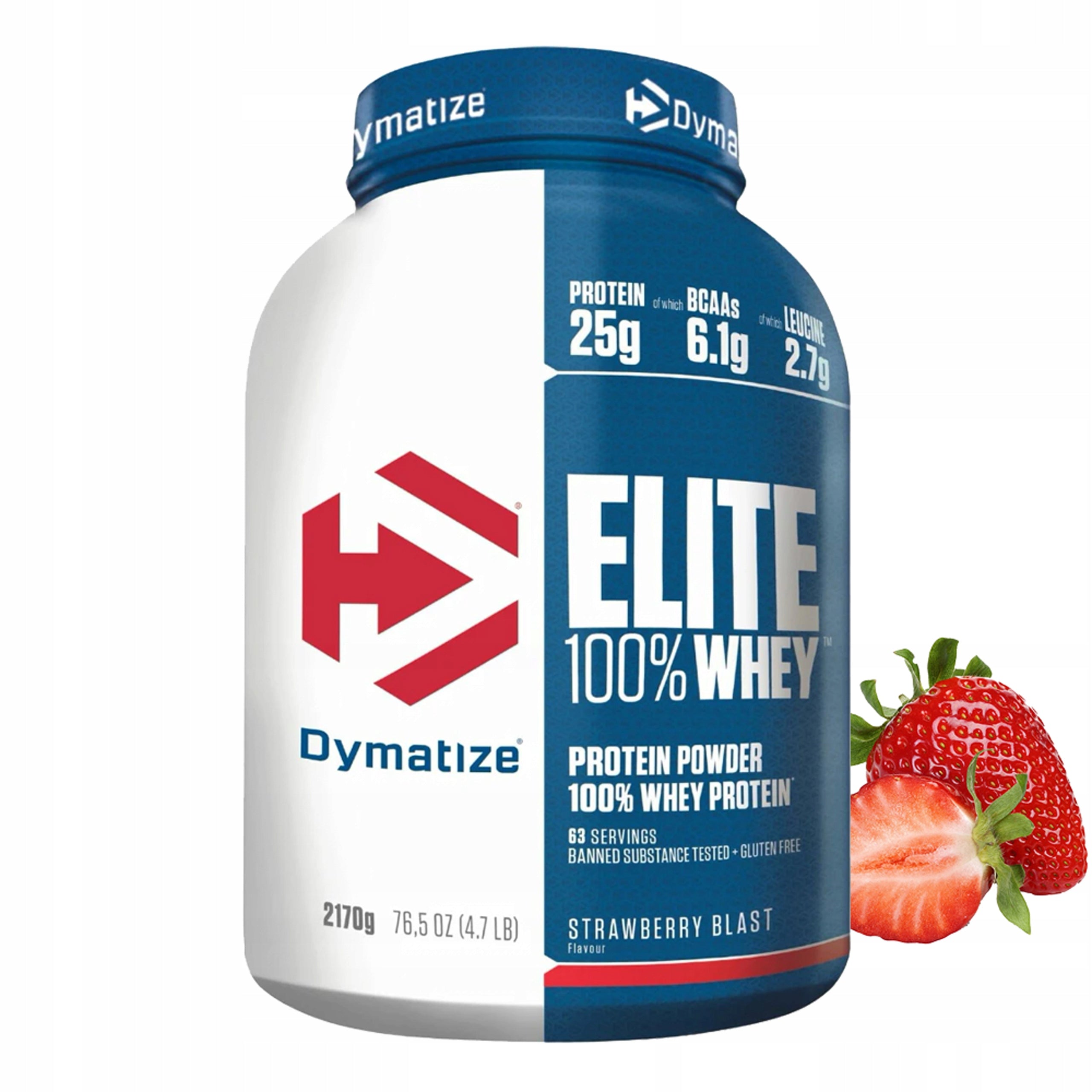 Dymatize Elite Whey Protein 2170g Strawberry Expiration date at least 3 months from the date of purchase