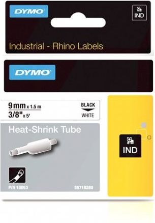 Dymo LABEL SHRINK TUBE 9mm WHITE 18053