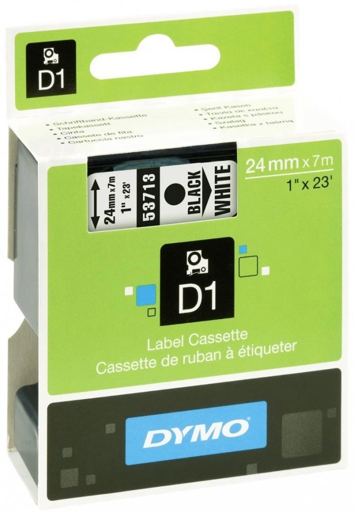 Dymo Label Printer Tape D1 24mmx7m white