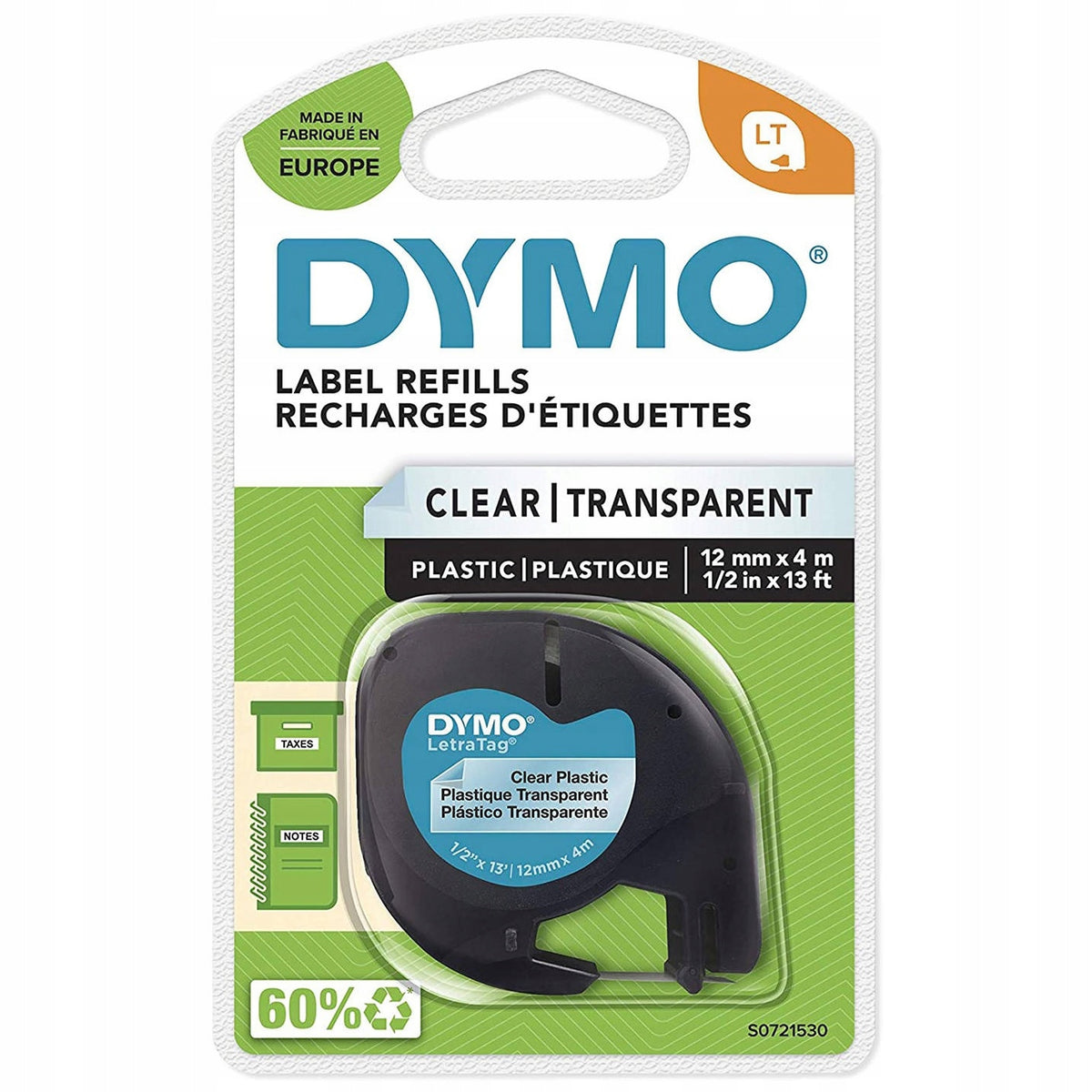 Dymo LetraTag S0721530 12mm 4m transparent