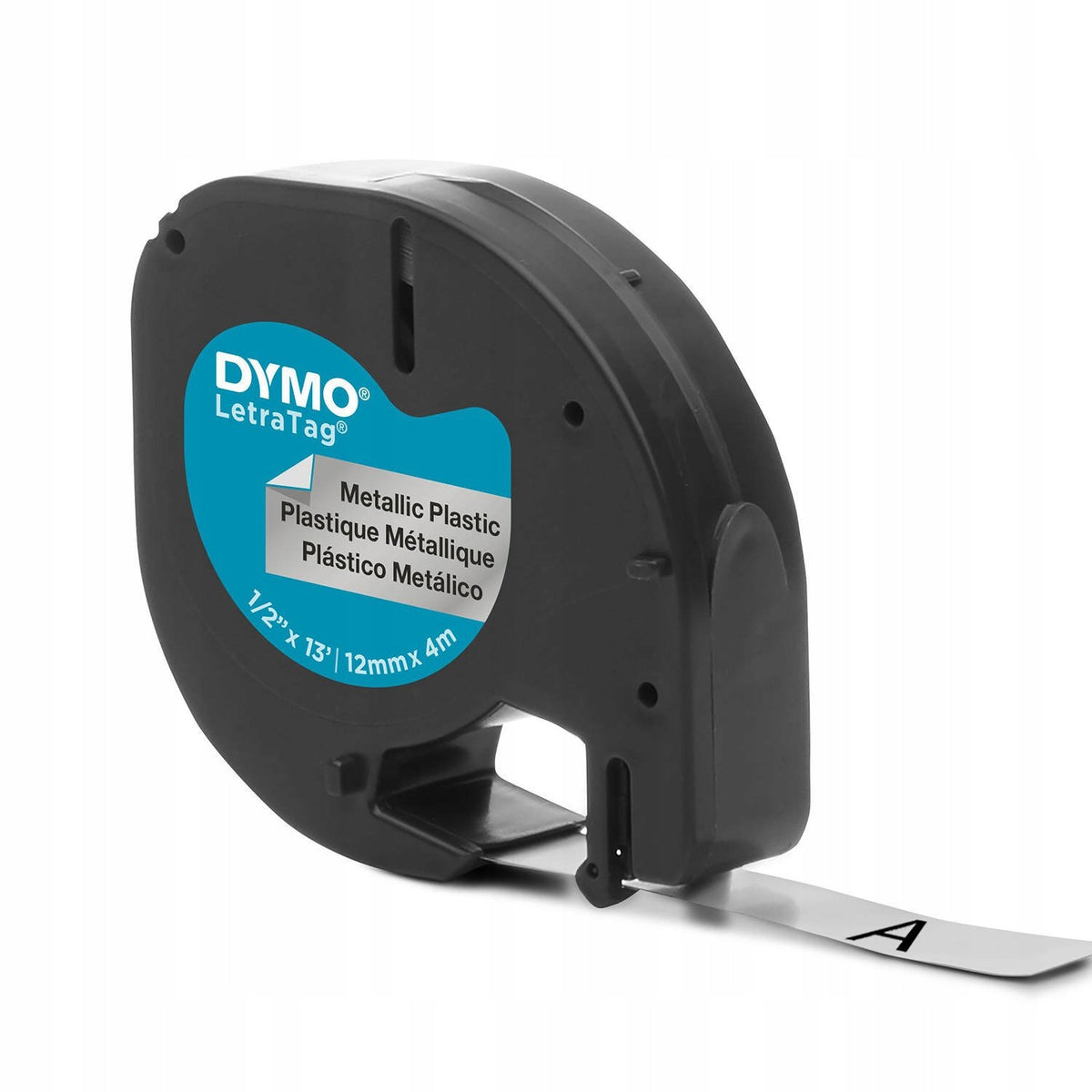 Dymo Letratag 12mm Metallized Silver Tape