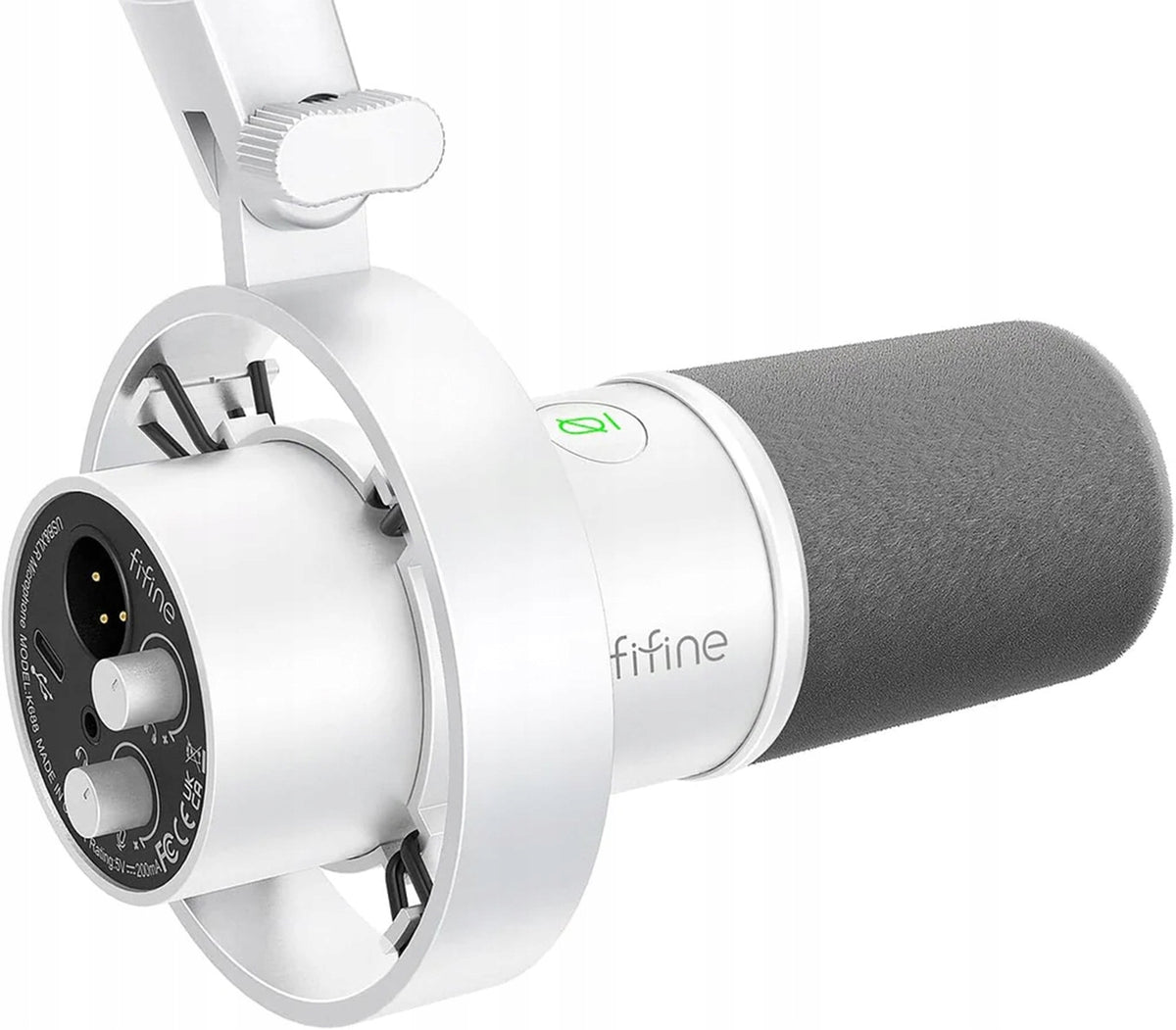 Dynamic microphone Fifine K688W (white)