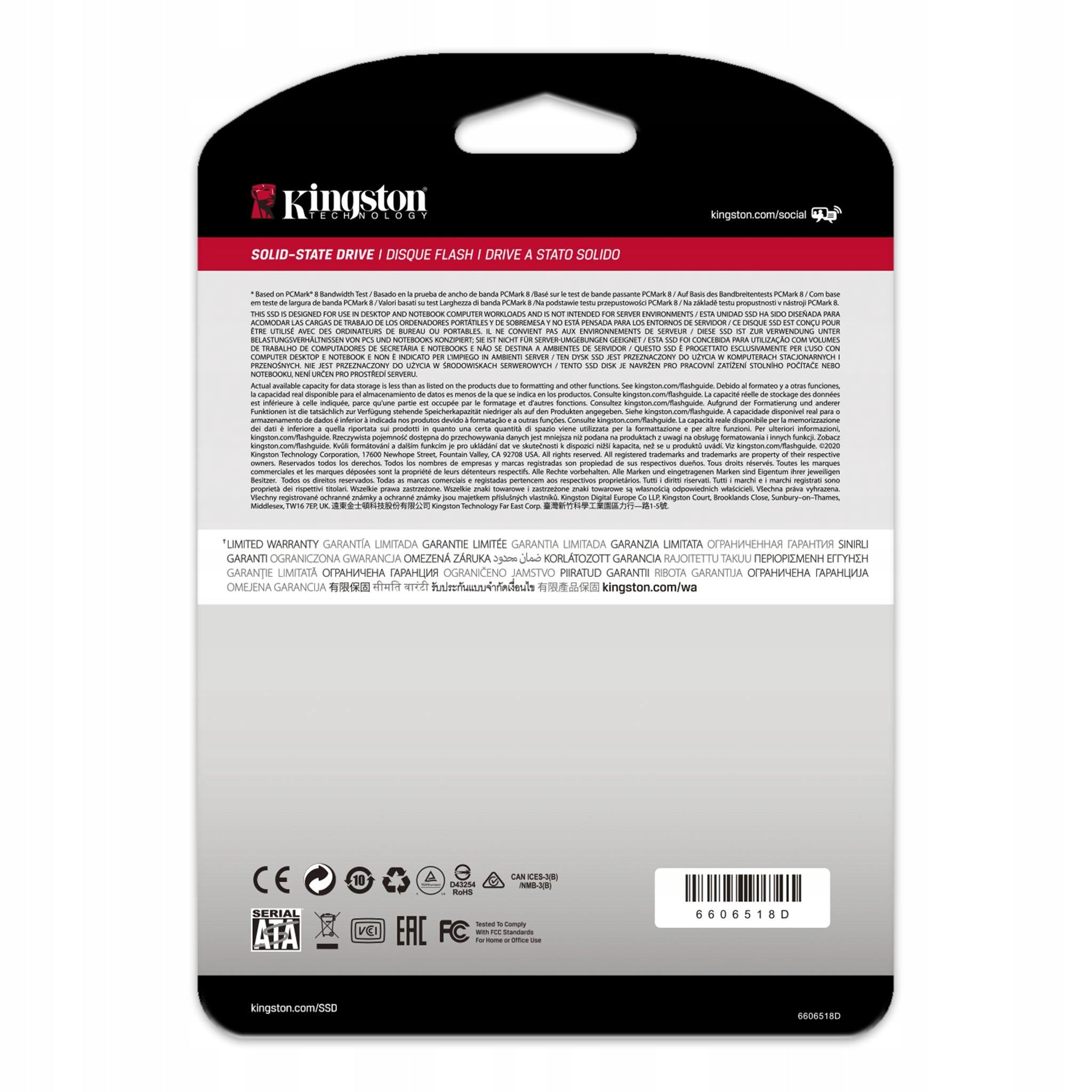 Kingston Technology A400 2.5" 480 GB „Serial ATA III“ TLC