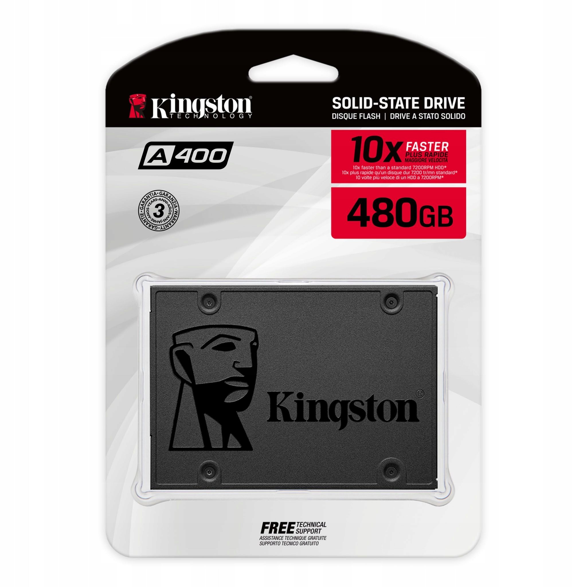 Kingston Technology A400 2,5 Zoll 480 GB „Serial ATA III“ TLC 