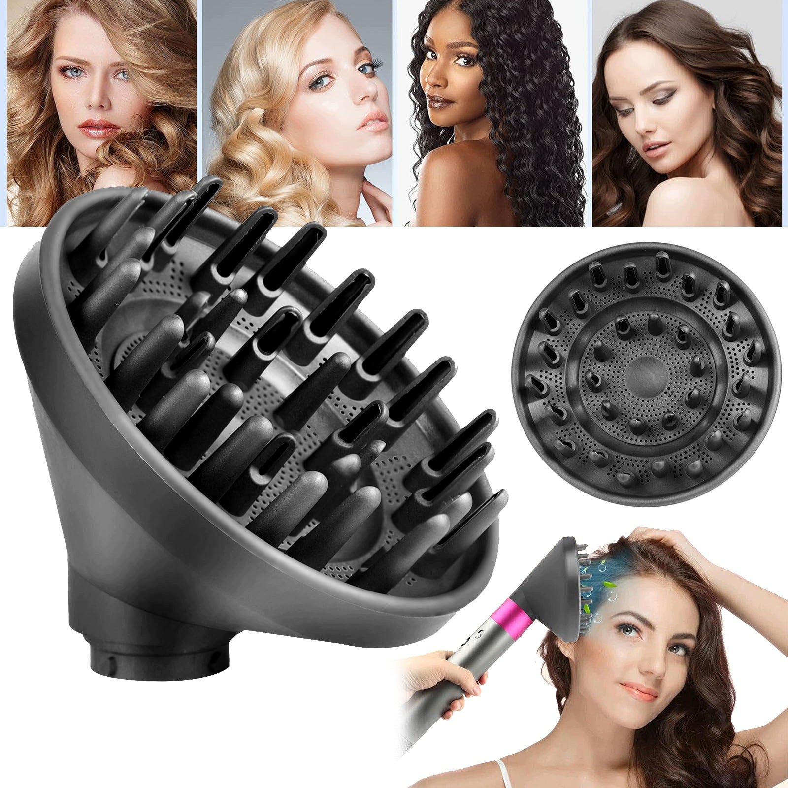 Dyson Airwrap Accessory Diffuser, Drying Nozzles HS05 HS03 HS01