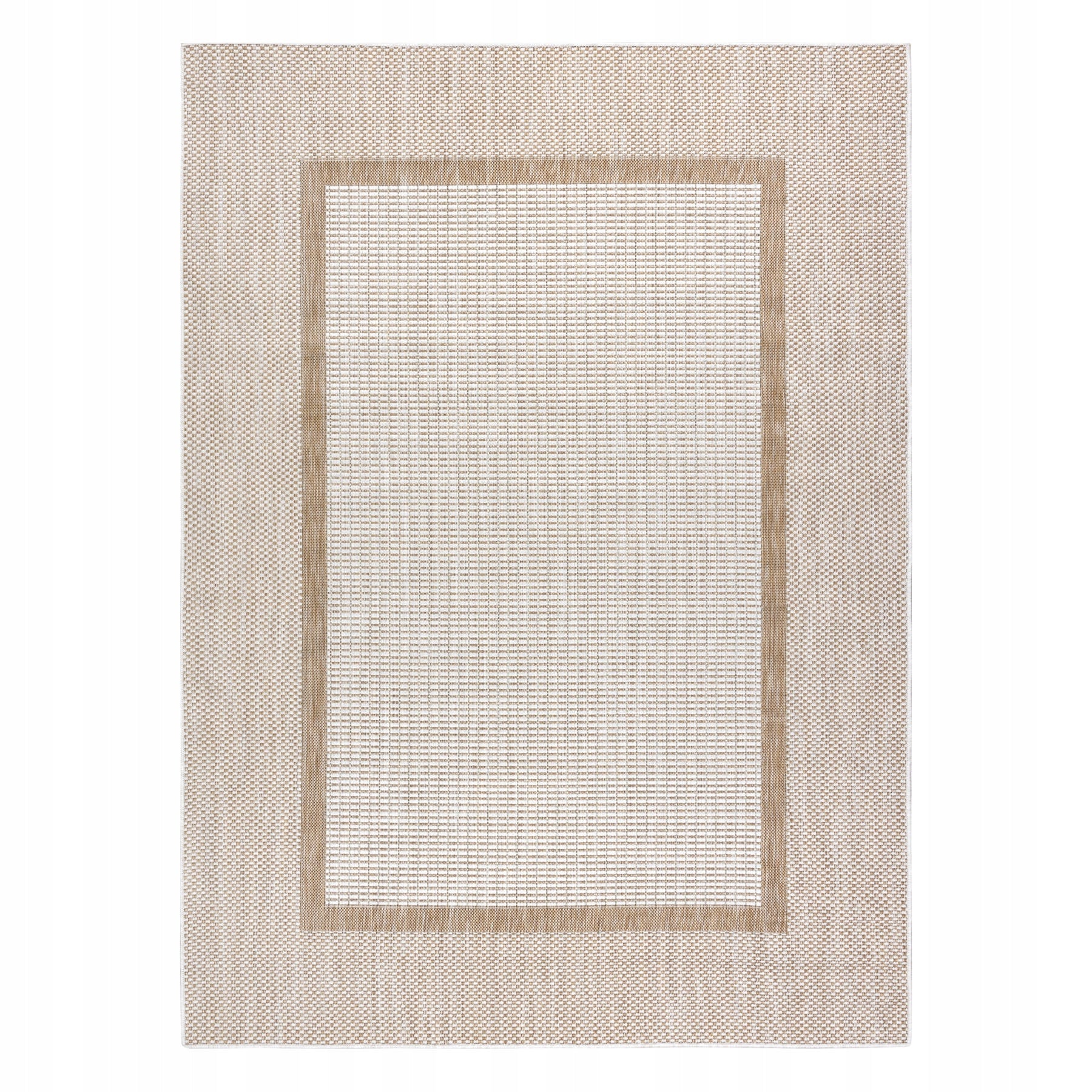 Teppich Sisalschnur SION Frame 21782 Flachgewebe ecru/beige 