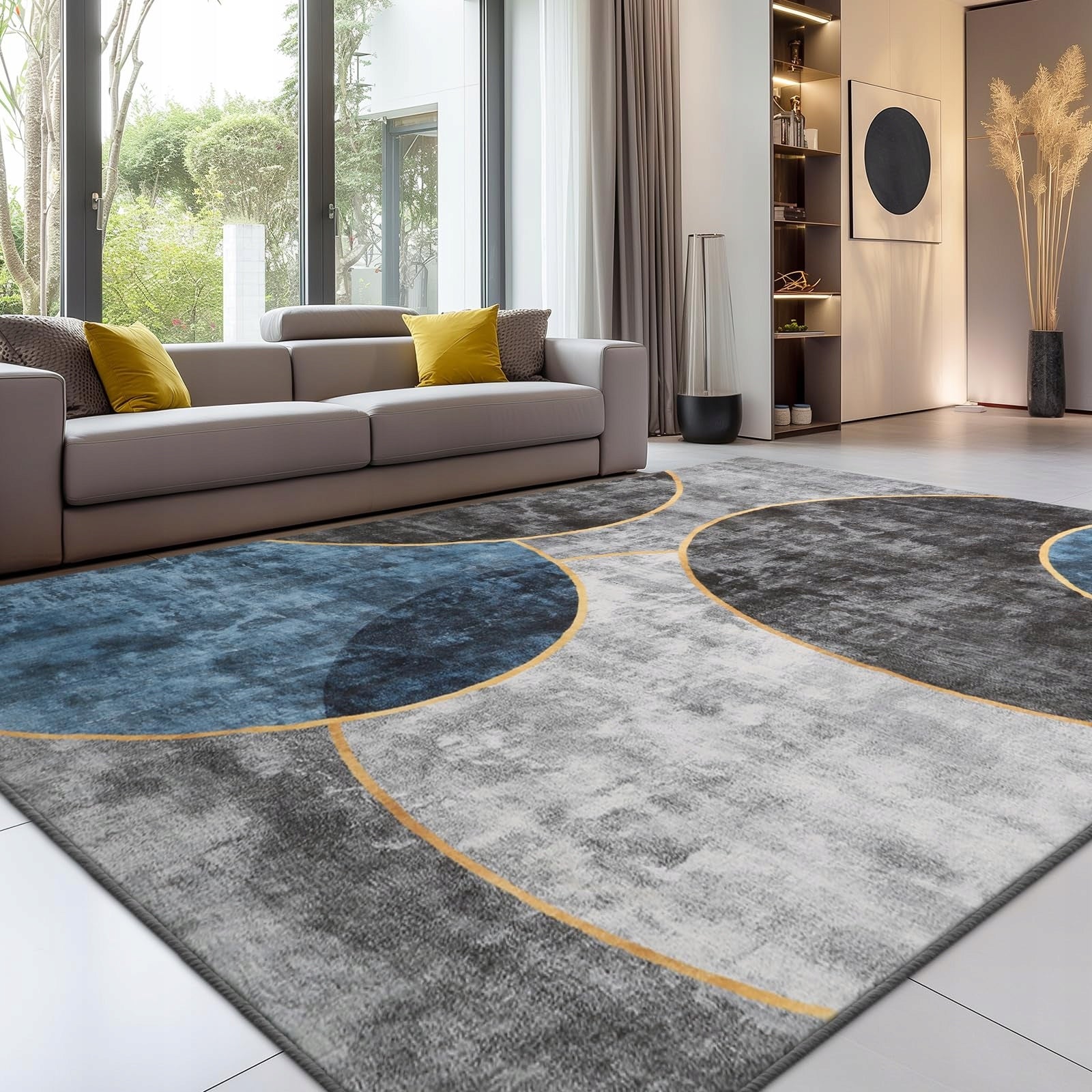 Dywan geometryczny 200x300 cm nowoczesny do salonu w stylu loft Packaging status original