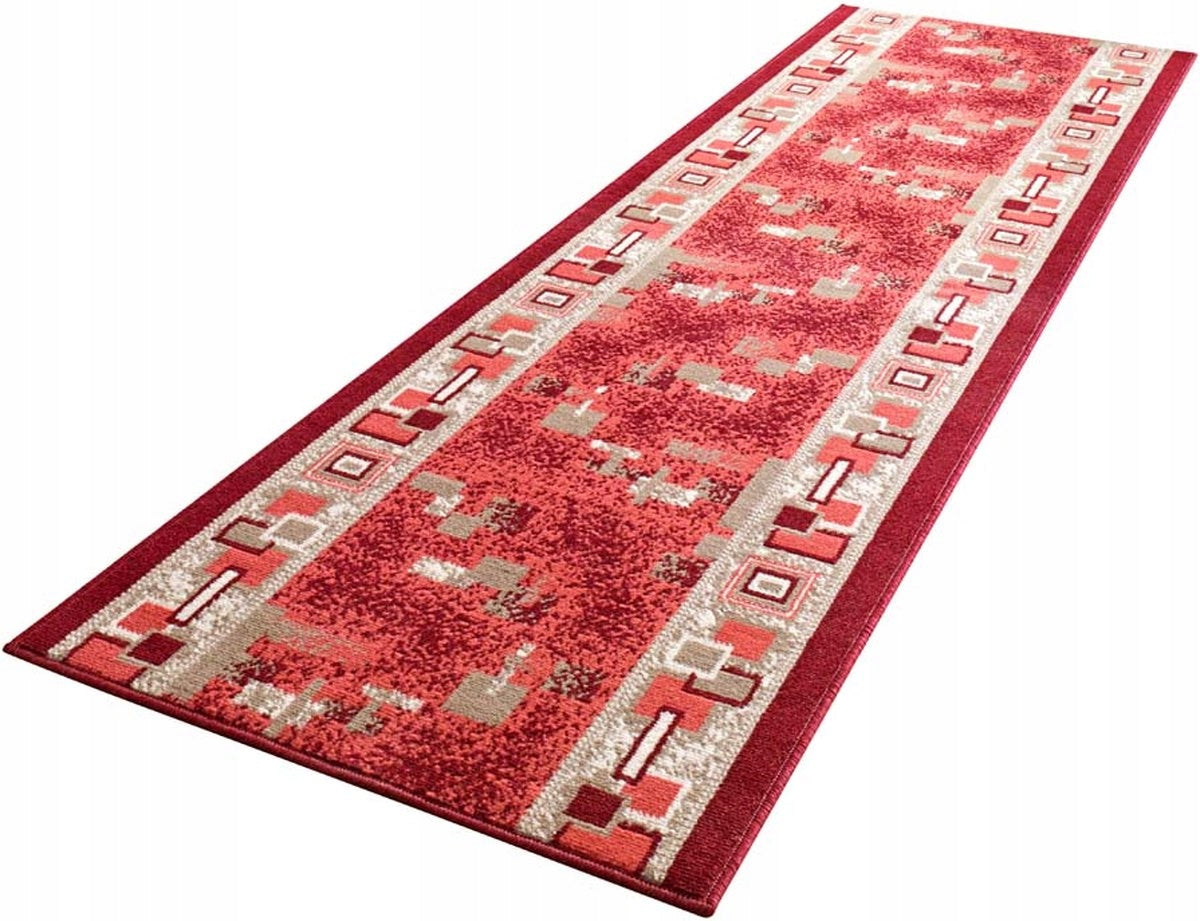 Hanse Home Teppich Cube Rot, 80x200 cm 