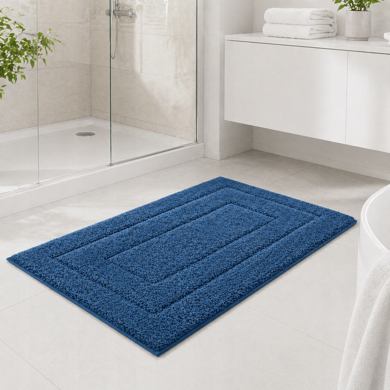 Dywanik Łazienkowy Chłonny z Mikrofibry Antypoślizgowy 80x50 cm Product width 50 cm