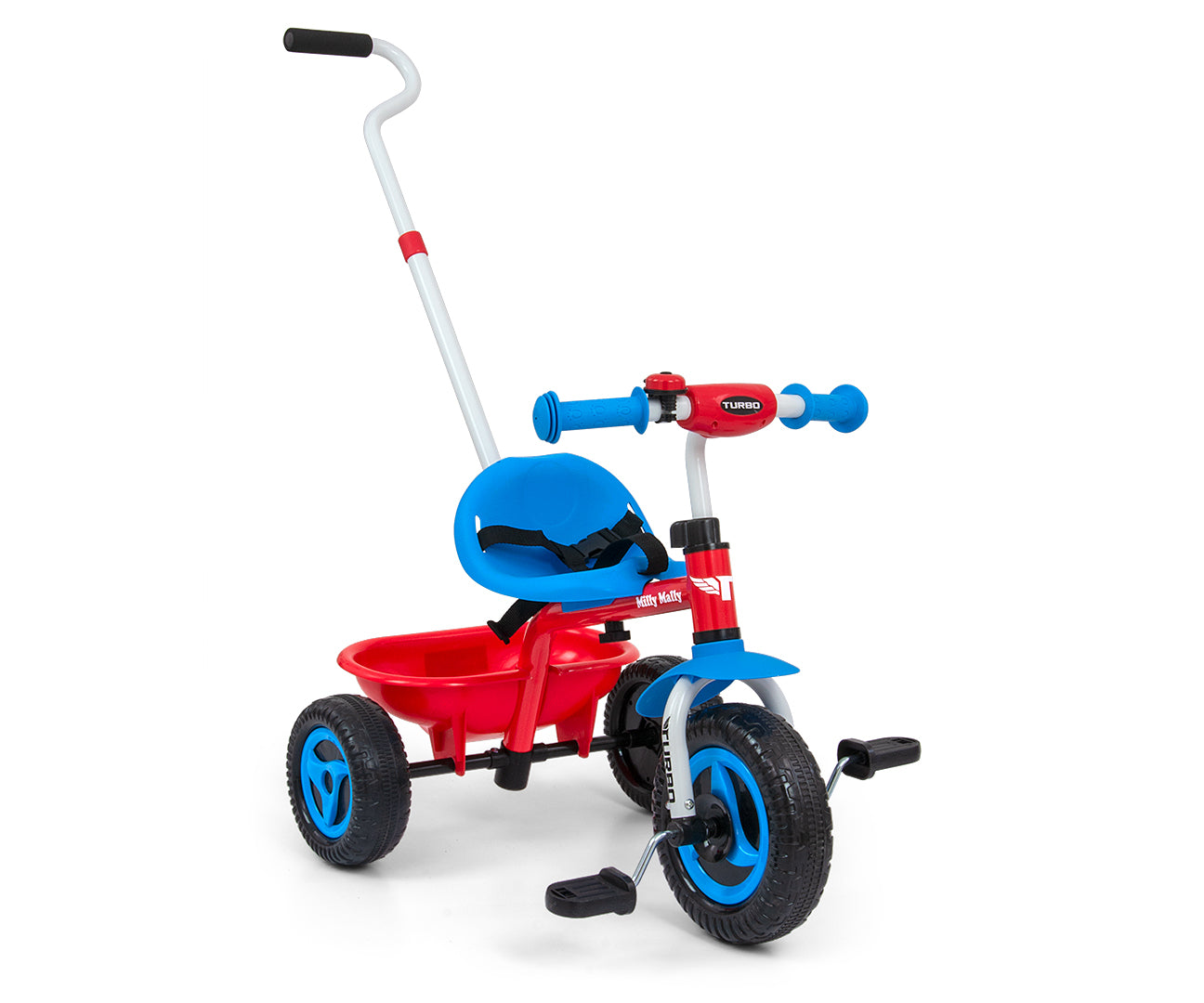 Schiebedreirad Milly Mally Turbo, cooles Rot 