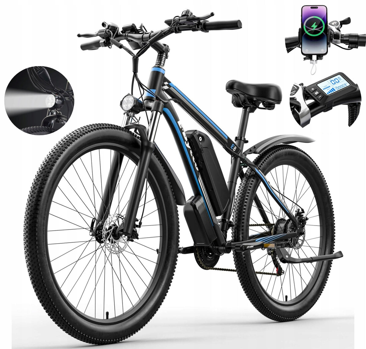 E-BYCCO E8 Electric Vehicles 750W 48V 17,5Ah 55km/h range 105km 29" MTB