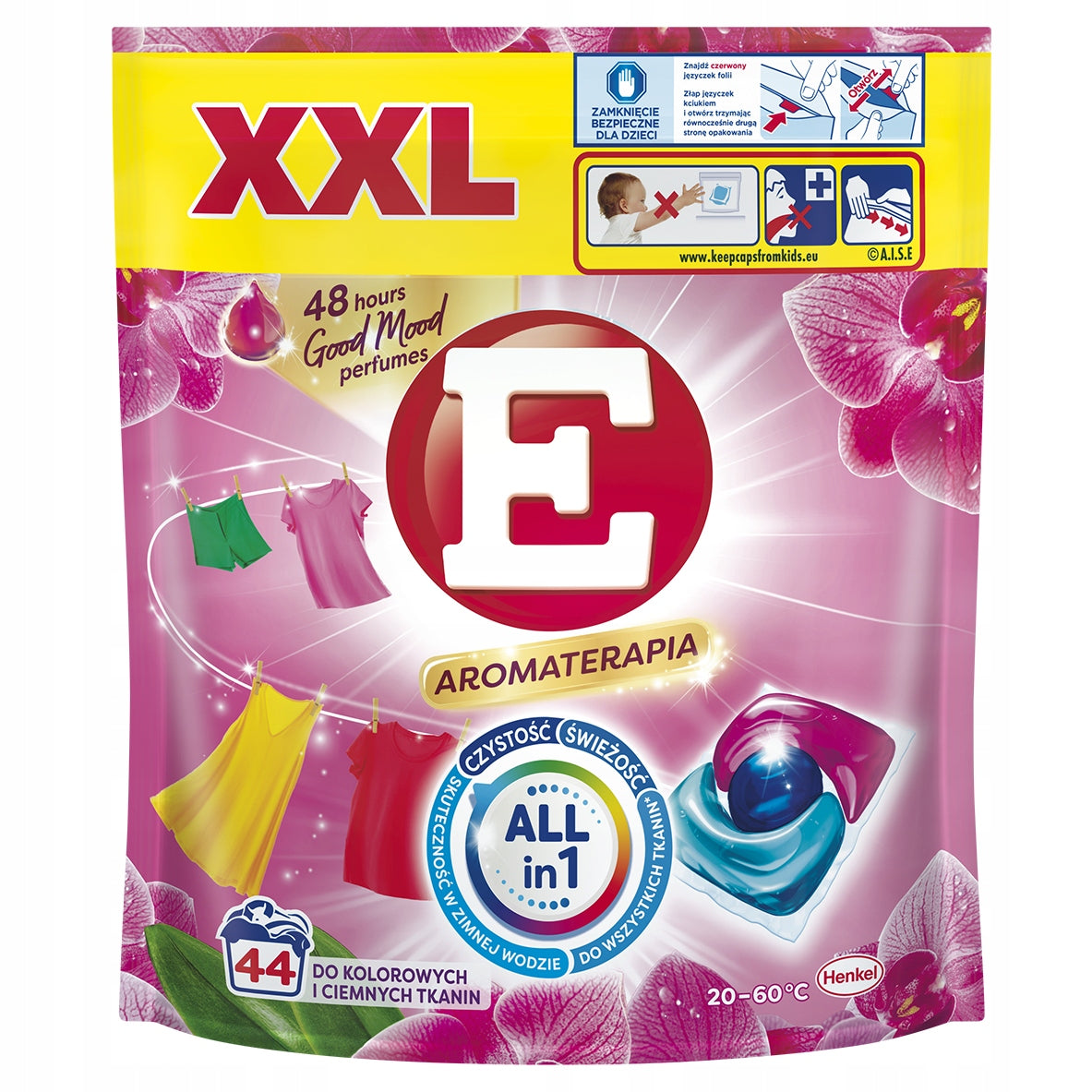 E Caps Color Orchid Washing Capsules 2x 44 Pack Packaging status original