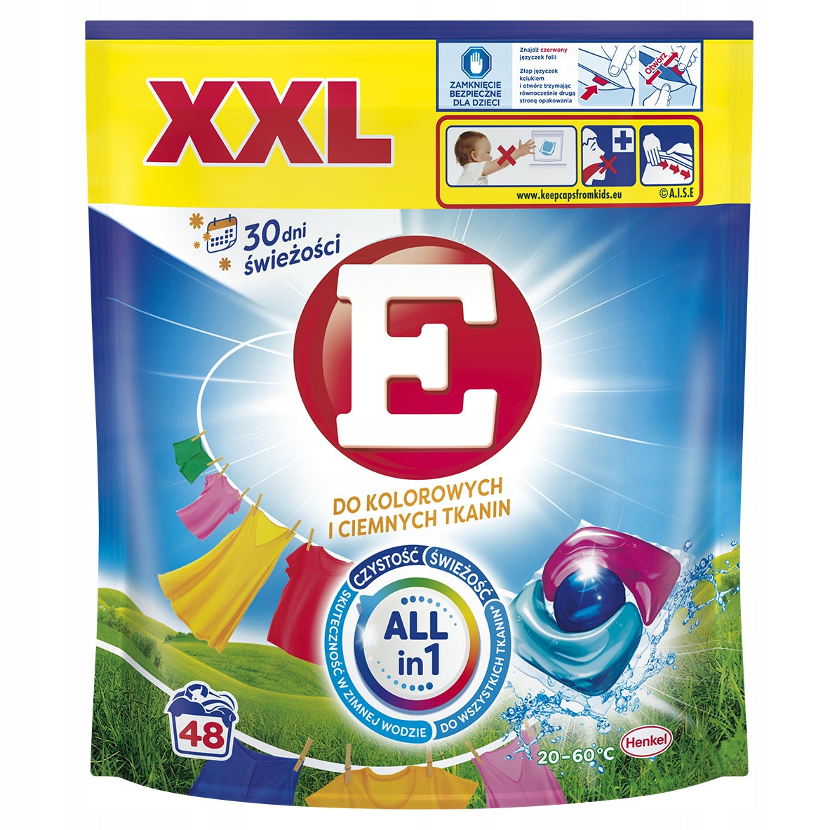 E Caps Color Washing Capsules 2x 48 Pack Packaging status original